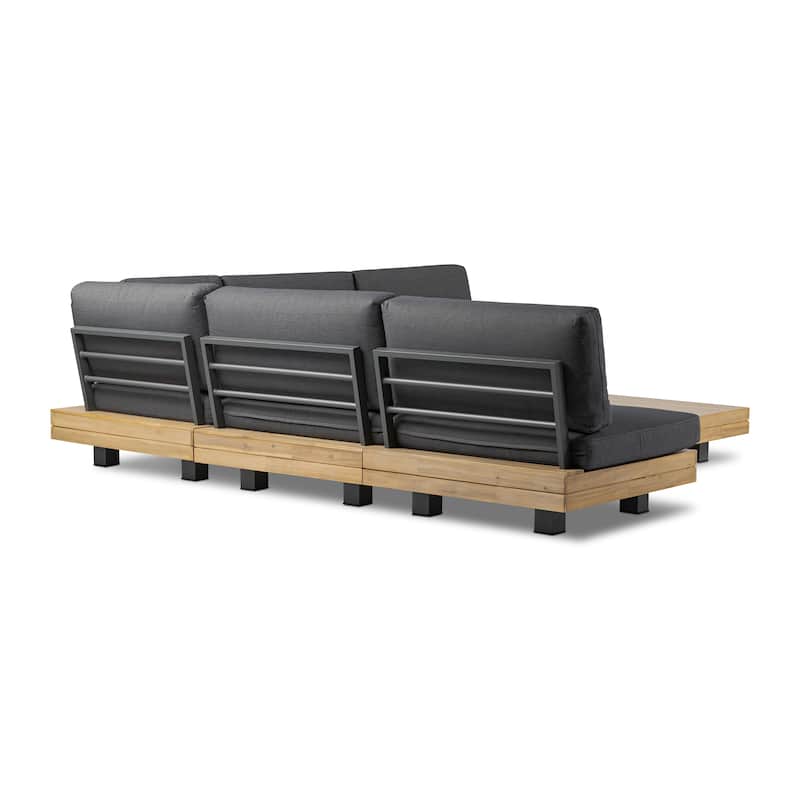 Poly and Bark Celenza Modular Full-Corner Sectional Set with Coffee Table