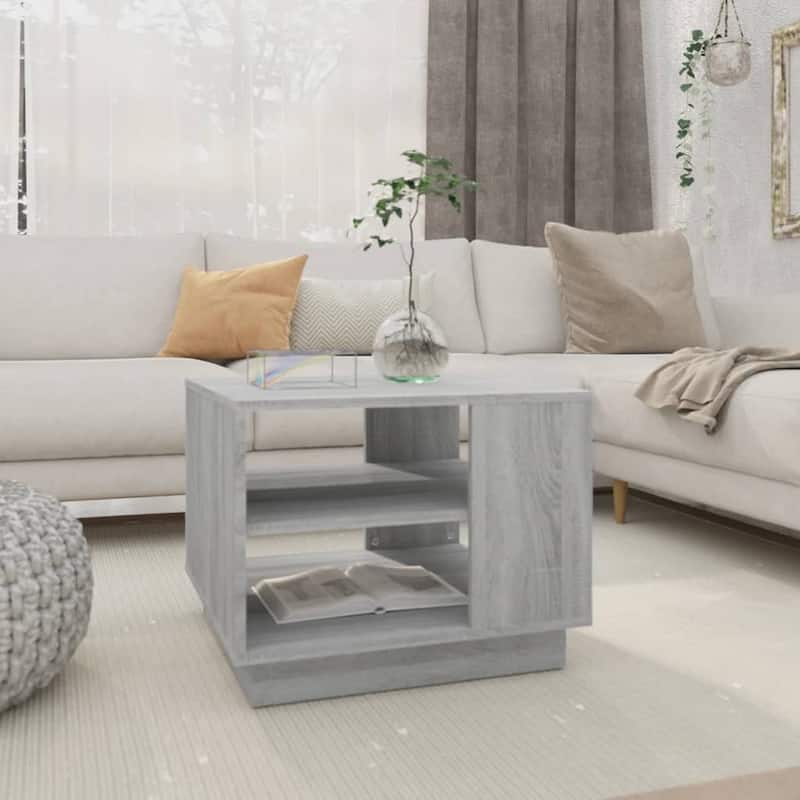 vidaXL Coffee Table Accent End Side Sofa Table for Living Room Engineered Wood - 21.7" x 21.7" x 16.9"