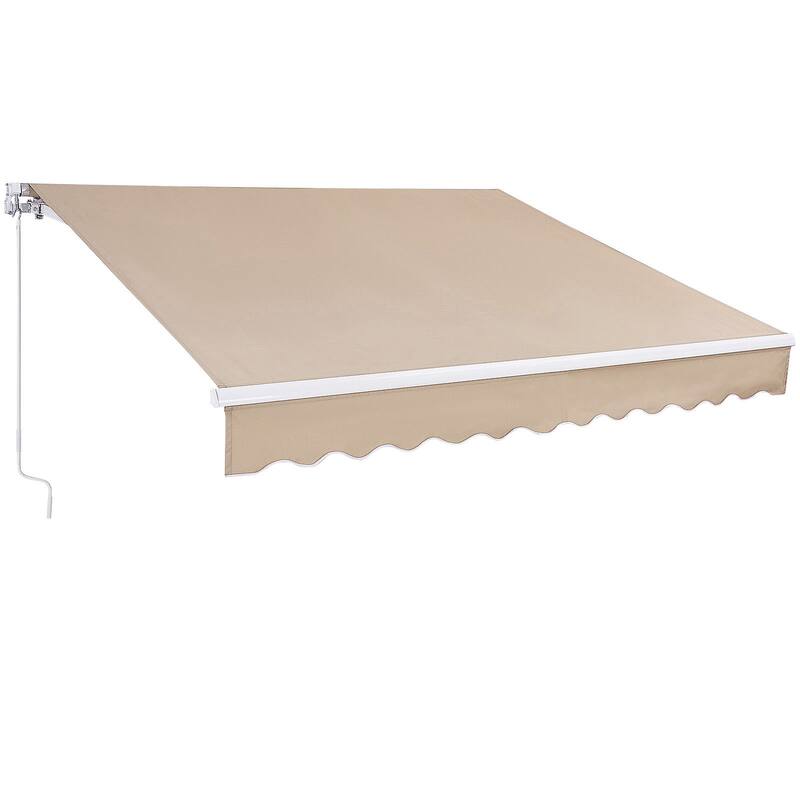 Manual Outdoor Awning Sun Shade for Patio, Balcony, Backyard