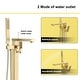 preview thumbnail 4 of 16, Freestanding Floor Mount Bath Tub Faucet with Handheld Shower