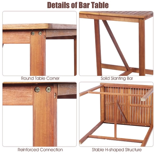 Folding bar store height bistro set