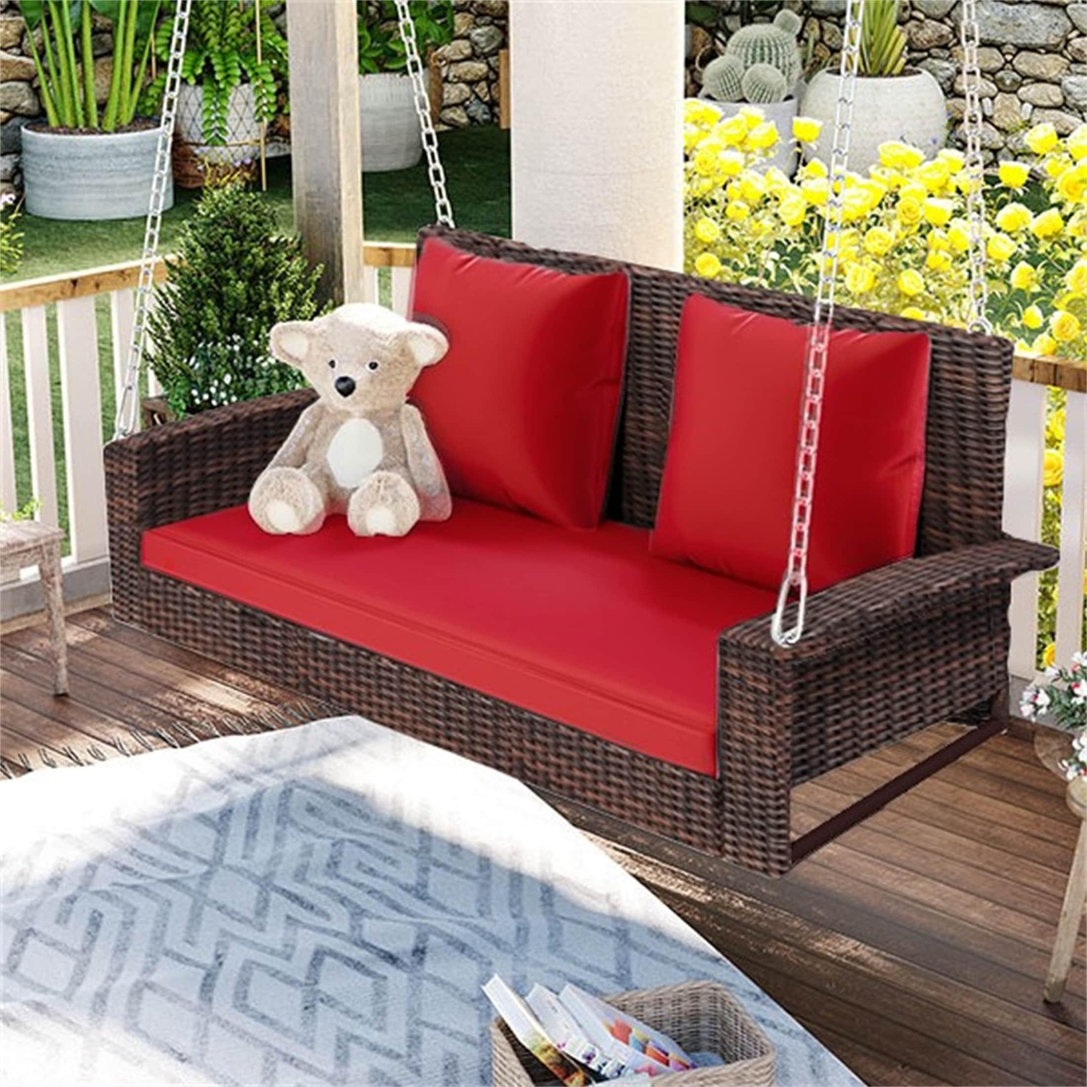Porch swing wicker clearance