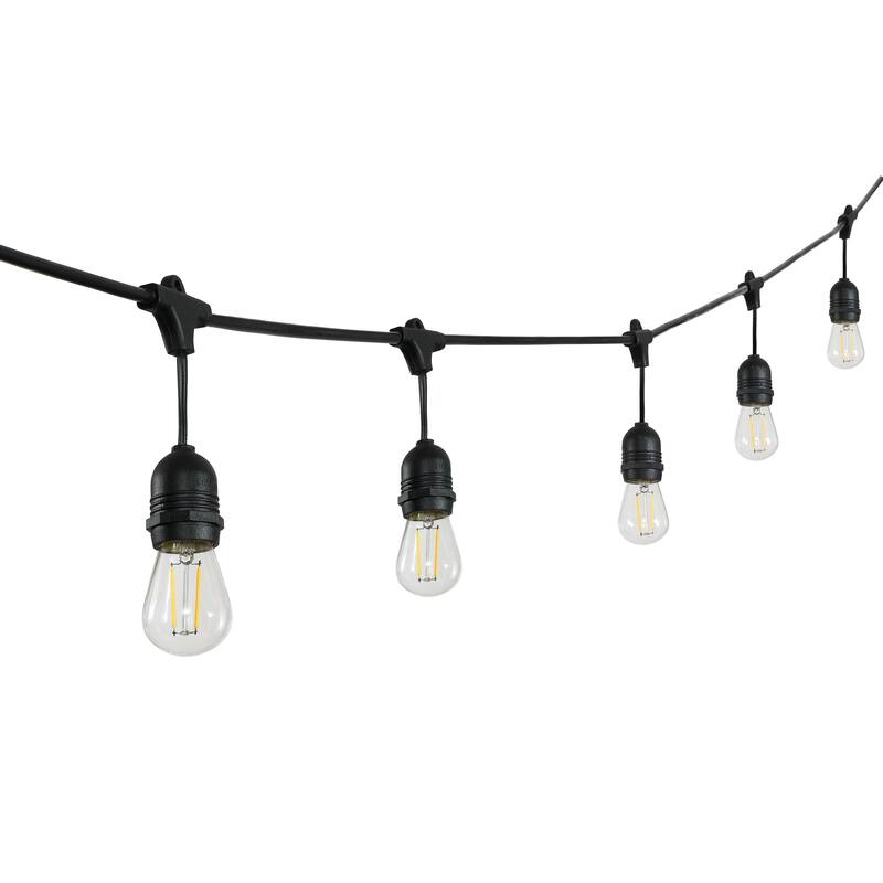 15-Light Indoor/Outdoor 48 ft. LED S14 Edison Buld String Lights by JONATHAN Y
