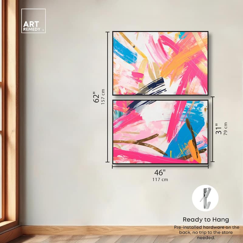 Language Spontaneity II Canvas Set of 2 by Art Remedy