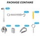 preview thumbnail 4 of 5, 6Pcs M5 Turnbuckle Tension with Eye Hook Wire Clips Thimble Stainless Steel Kit