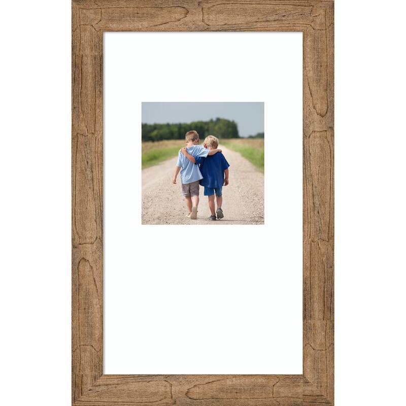 Owl Brown Narrow Framed Picture Frame, Photo Frame - 13x22 Matted to 8x8