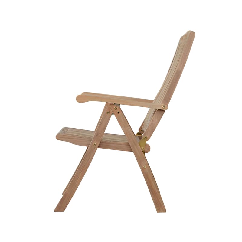 Katana Outdoor Teak Reclining Lounge Chair - N/A