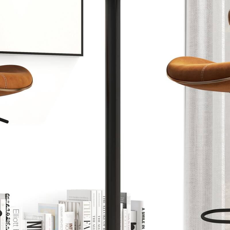Bar Table with Round Top and Steel Base for Home Bar