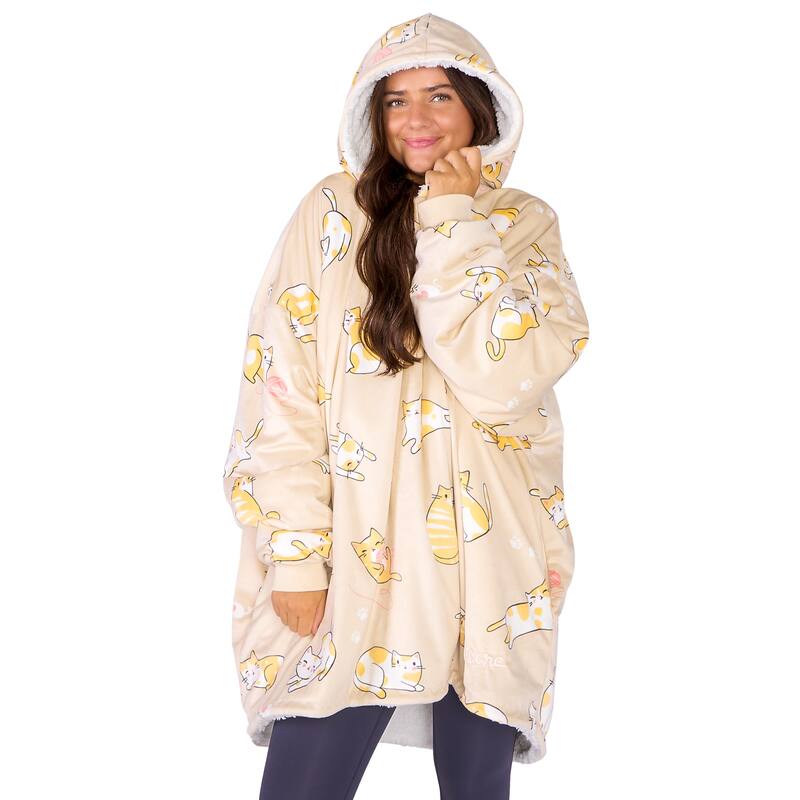 Bare Homey B-Cozy Oversized Sherpa Wearable Blanket