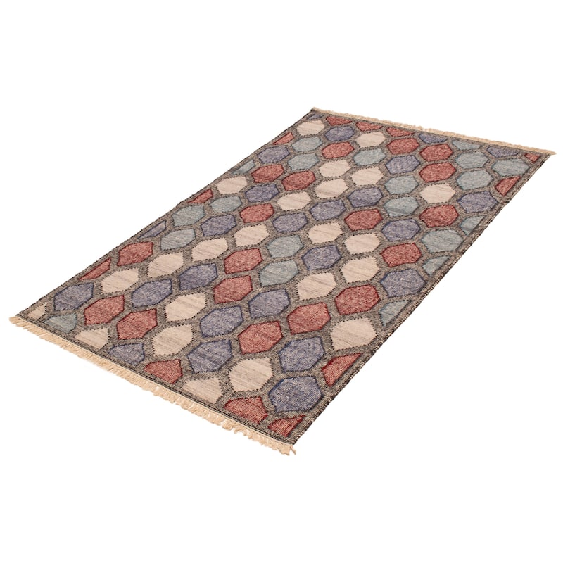 Ankara FW Grey Kilim 5'1" x 8'0" - 5'1 x 8'0