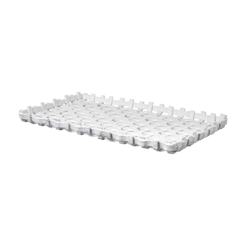 Atlas Haney Matte White Tray - 22 inch Wide