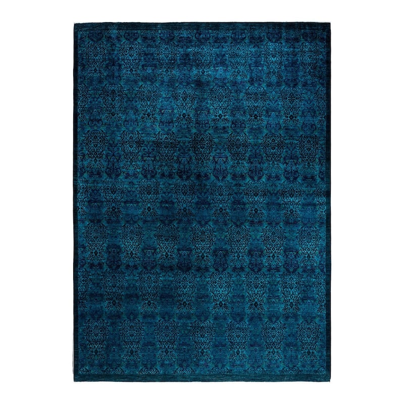 Vibrance One-of-a-Kind Hand-Knotted Area Rug - Blue, 10' 1" x 13' 8" - 10' 1" x 13' 8"