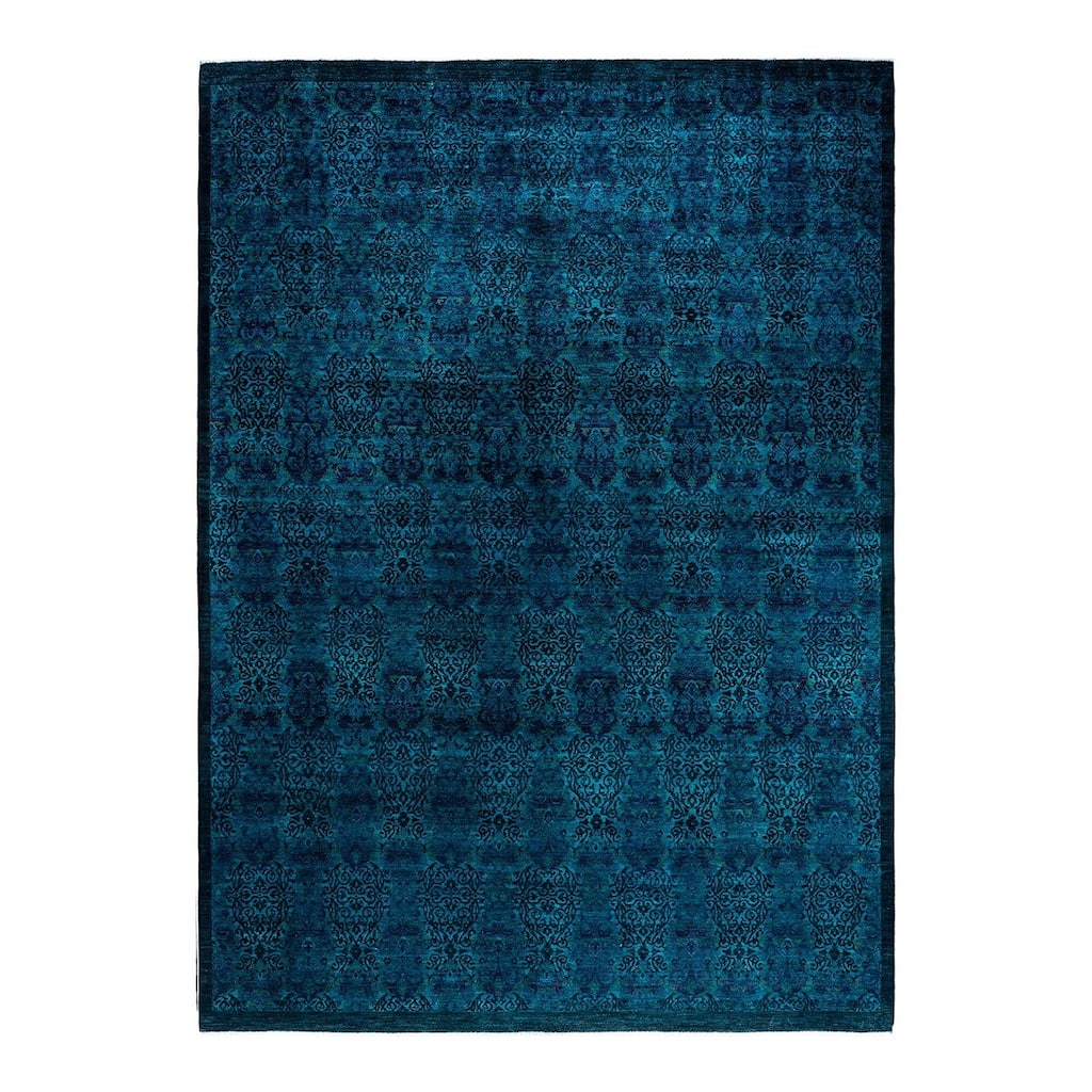 Vibrance One-of-a-Kind Hand-Knotted Area Rug - Blue, 10' 1" x 13' 8" - 10' 1" x 13' 8"