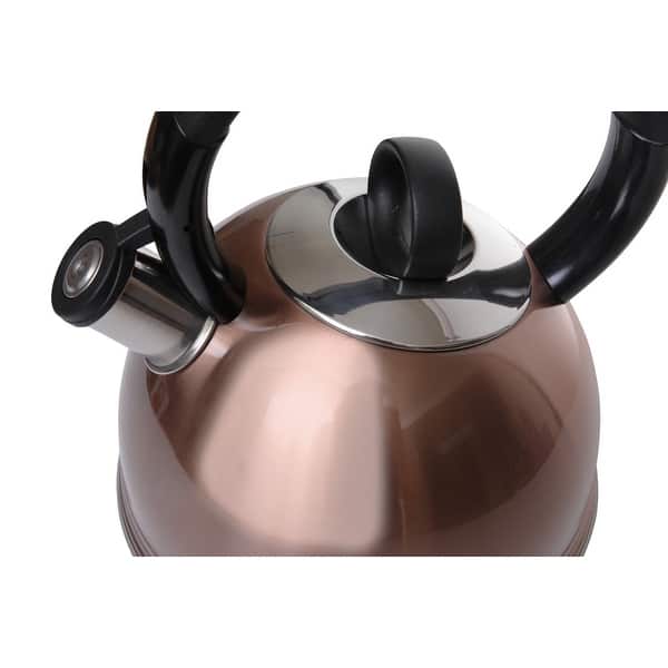 Copco Stainless Steel Whistling Tea Kettle Glossy Copper Finish 2.1