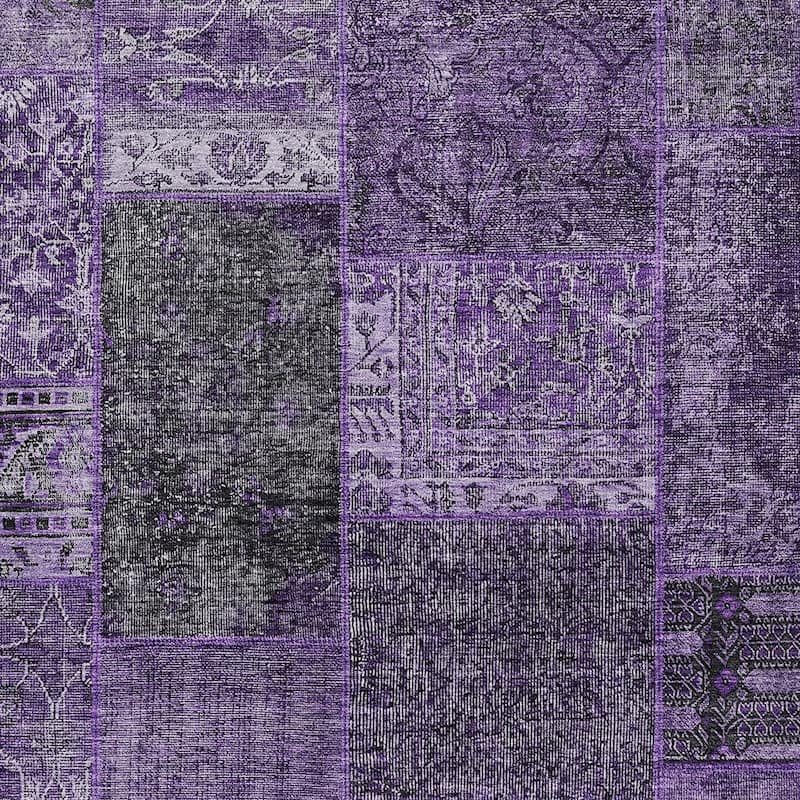 HomeRoots Patchwork Transitional Rectangle Outdoor Rug