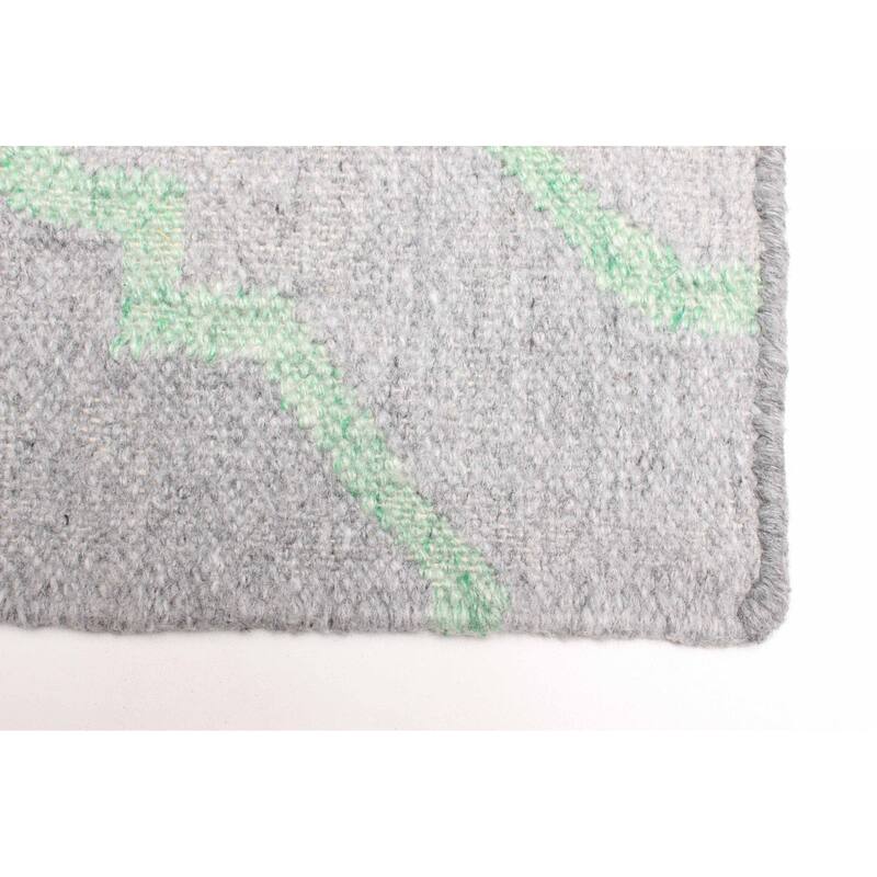 ECARPETGALLERY Flat-Weave Ankara FW Grey Wool Kilim - 5'1 x 8'0