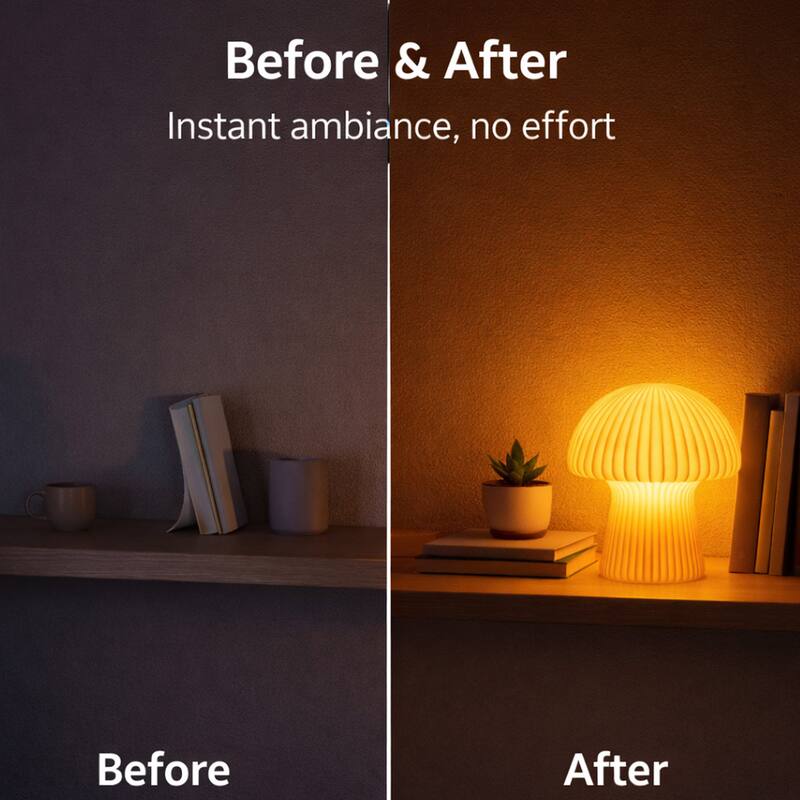 Aria Home Mushroom Table Lamp Sculpted Sandstone Led Rgb Compatible