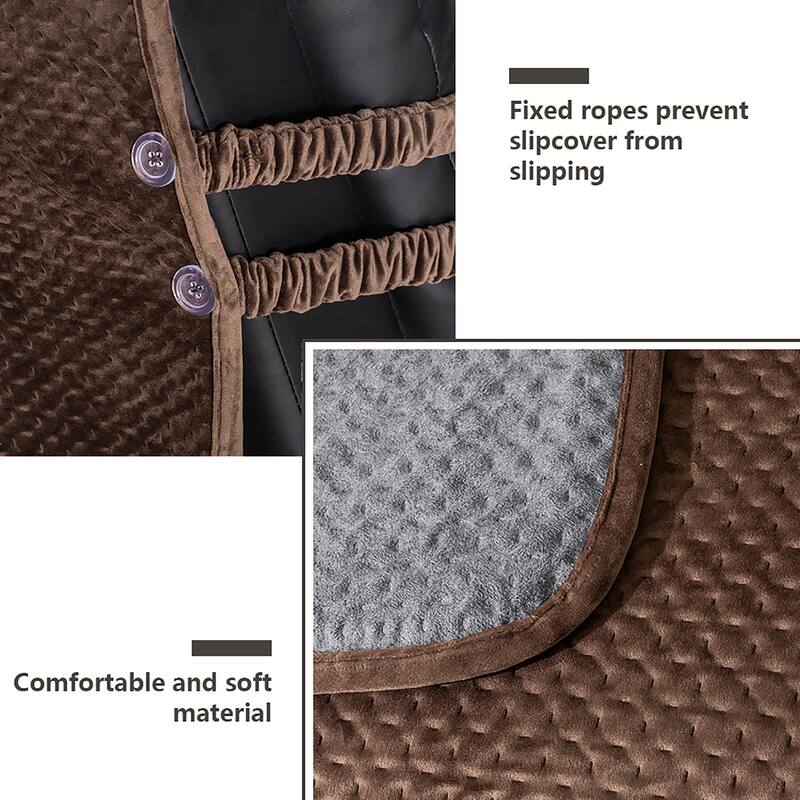 Stonecrest Non Slip Recliner Chair Cover, Velvet Recliner Slipcover