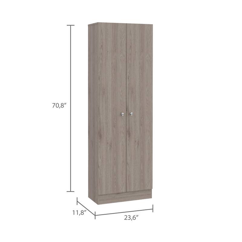Virginia Double Door Storage Cabinet, Five Shelves