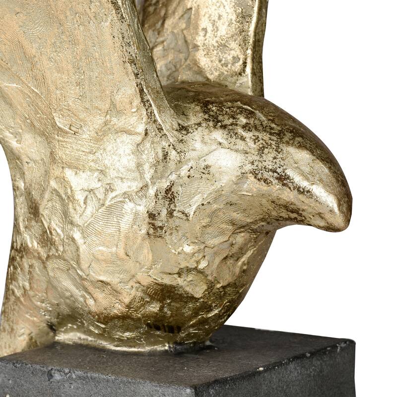 Elk Home Winged Bird Gold Composite 11.5 Inch Wide Sculpture