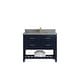 preview thumbnail 125 of 128, Willow Collections 42 x 22 Parker Single Bowl Sink Bathroom Vanity with 2 in Quartz 2" Piatra Gray - Navy Blue