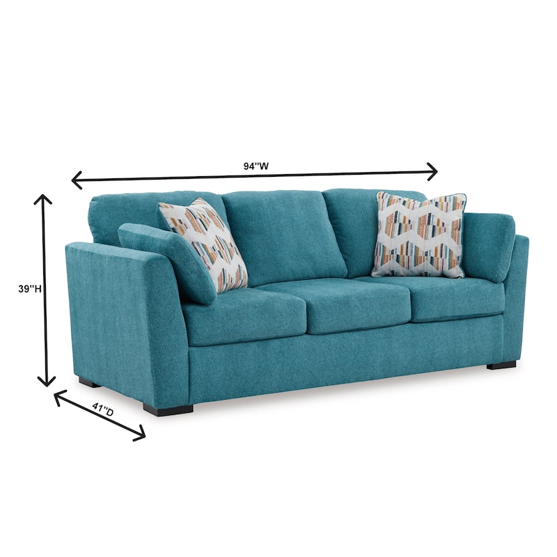 Roundhill Furniture Clareen 3-Piece Living Room Set, Sofa Loveseat and Cutler Chair