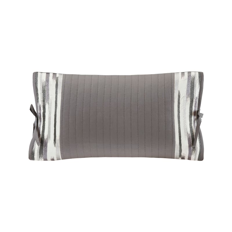N Natori Hanae Embroidered Cotton Oblong Decorative Pillow