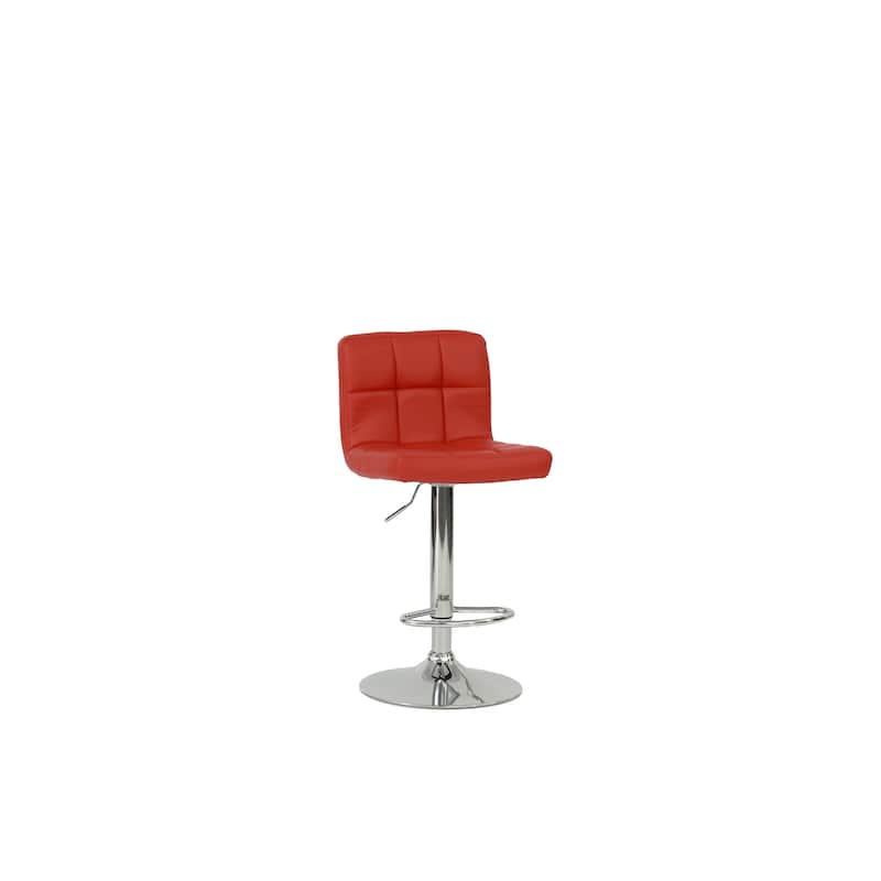 BAR STOOL in Red, Chrome