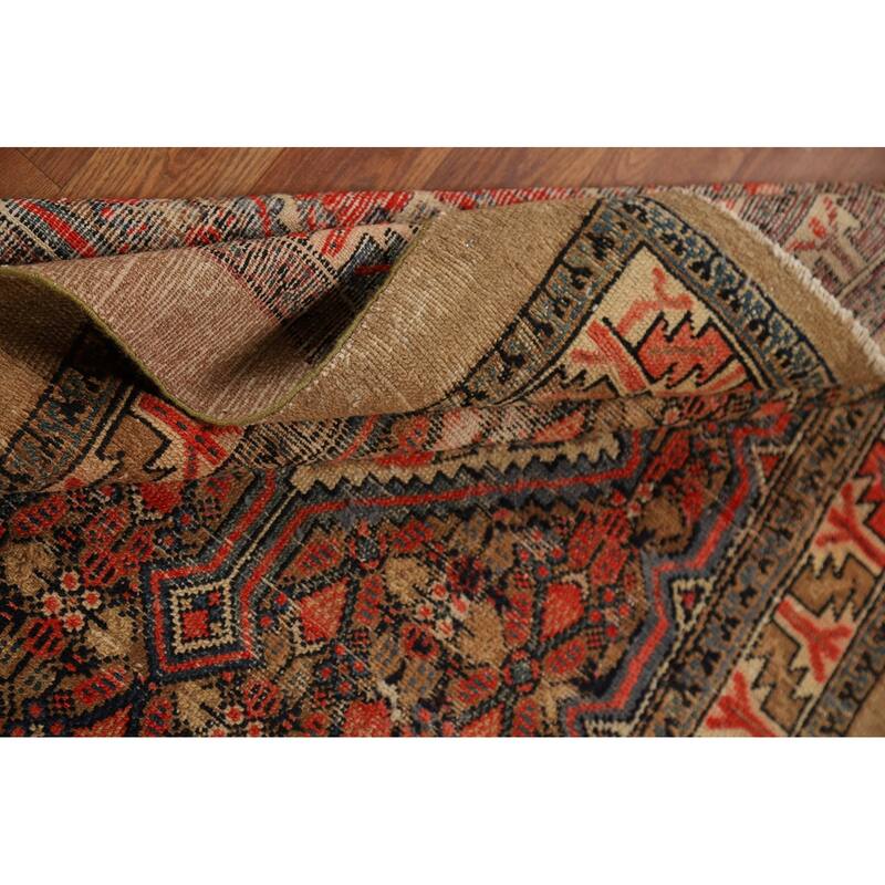 Pre-1900 Antique Vegetable Dye Serab Foyer Rug Handmade Wool Carpet - 3'3"x 3'11"
