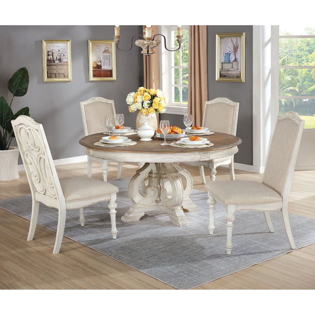 Dining Set in Antique White And Ivory