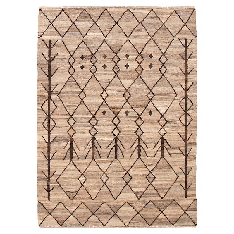 Sivas Taupe Kilim 5'10" x 8'1" - 5'10 x 8'1 - Taupe - 5'10 x 8'1