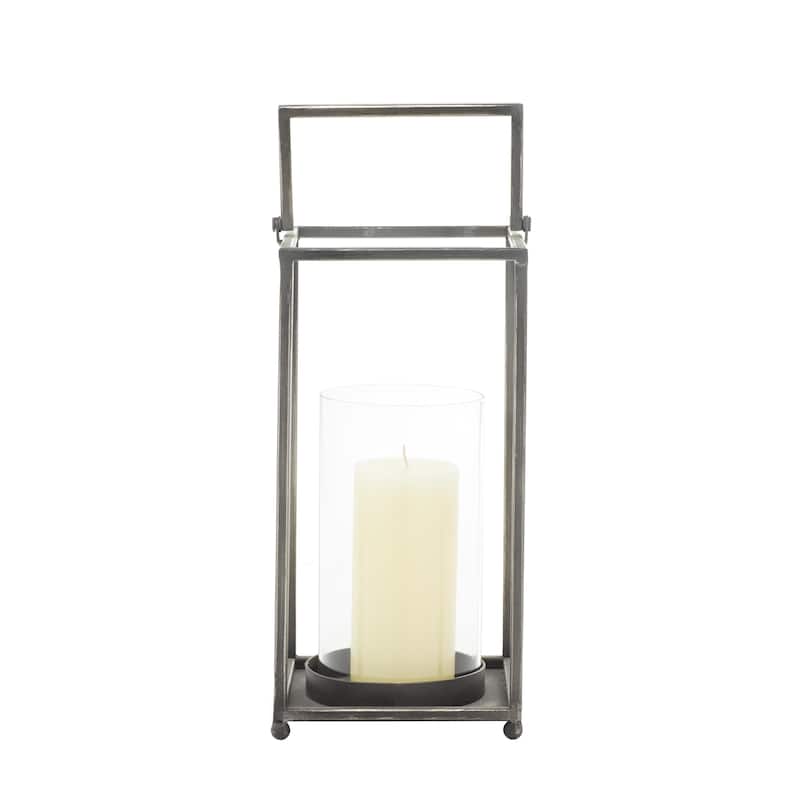 Metal Decorative Candle Lantern - Black - Roche River Decor - Black