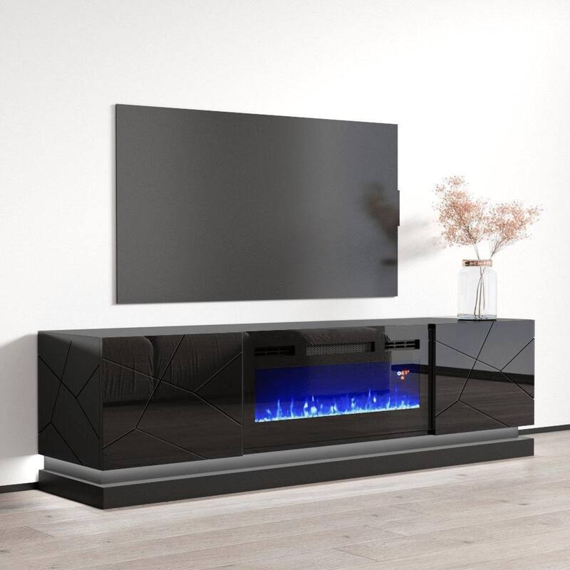 Shu BL-EF Electric Fireplace 71" TV Stand