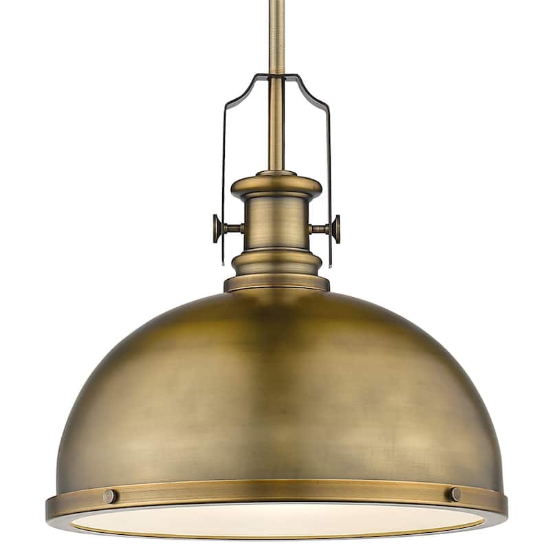 Bellevue Agnes 13" Wide Pendant - Heritage Brass