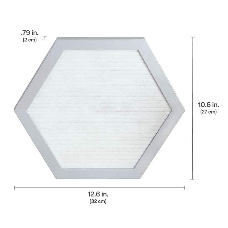 Melannco MDF White Hexagon Letter Board, 12.3X11 Inch