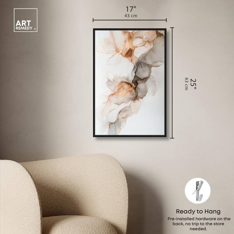 Smoky Gold Drift Canvas by Art Remedy
