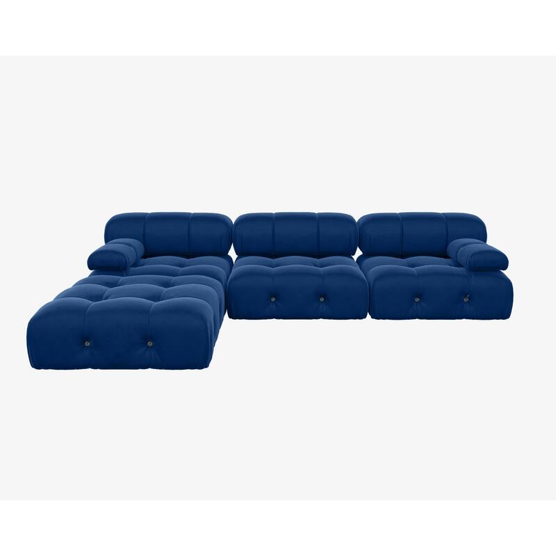 Convertible Modular Sectional Sofa with Ottomans