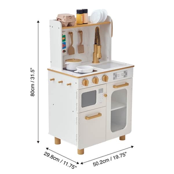 Teamson Kids Little Chef Memphis Wooden Play Kitchen with Accessories - 19.76" L x 11.73" W x 31.5" H