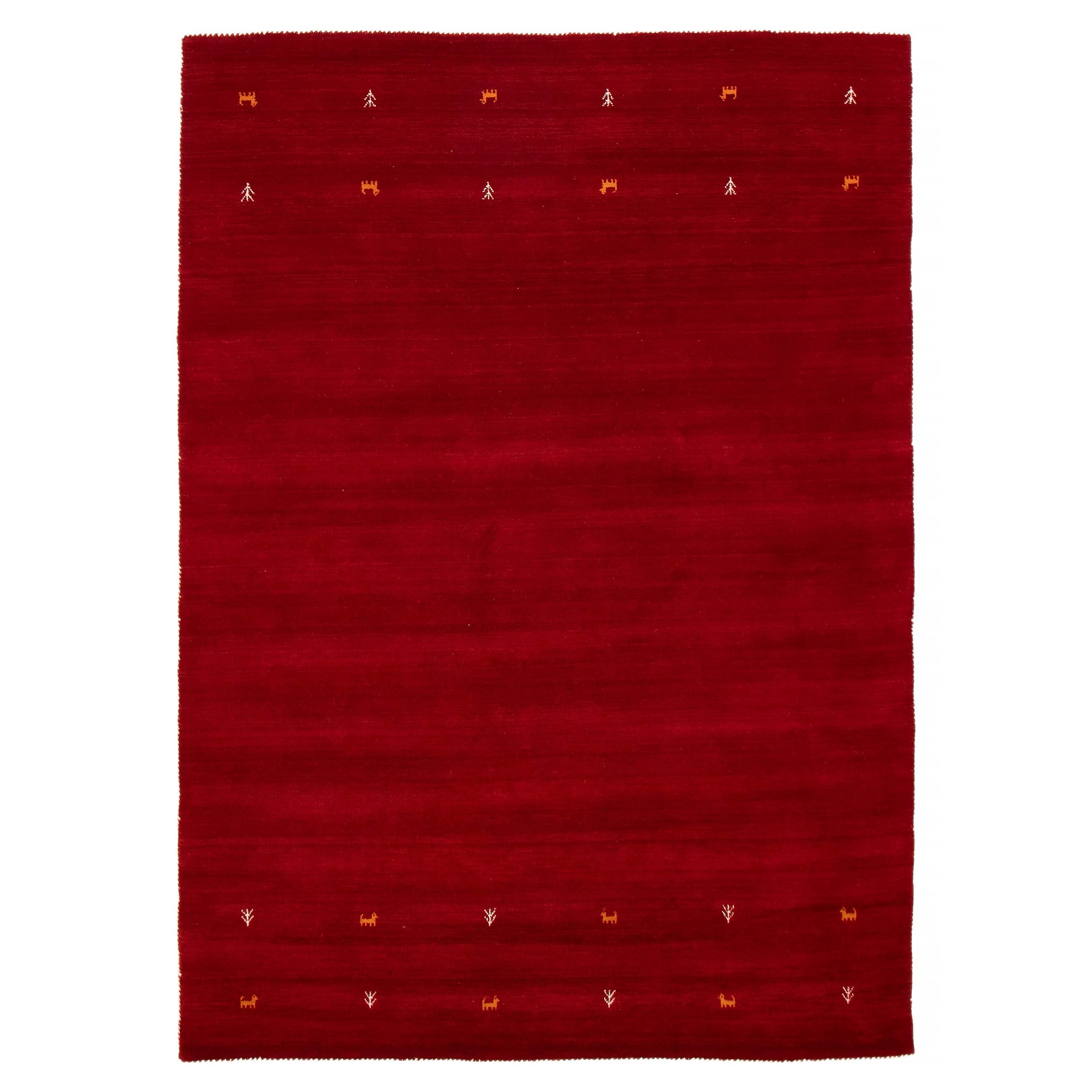Kashkuli Gabbeh Red Rug 6'6" x 8'0" - 6'6 x 8'0