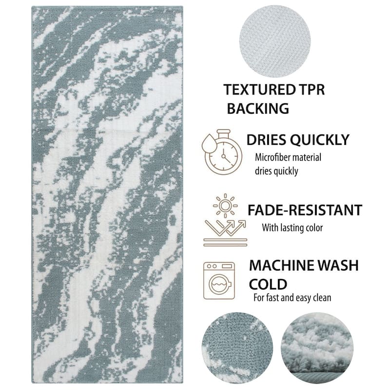 Chesapeake Marble Micro Knitted Bath Rug - 24"x40"