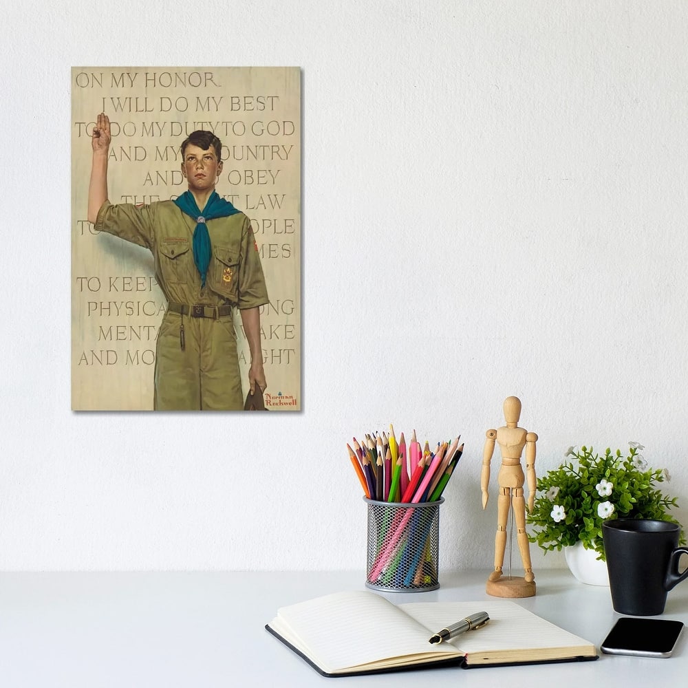 iCanvas "I Will Do My Best" by Norman Rockwell Canvas Print