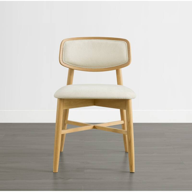 Spruce & Spring Mid-Century Upholstered Dining Chair with Solid Wood Frame