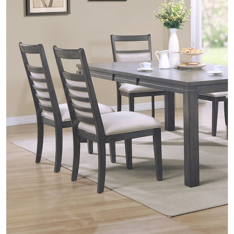 Upholstered Dining Chairs - Set of 2 - Modern Slat Back Accent Chairs for Kitchen or Dining Room