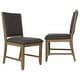 preview thumbnail 2 of 9, Saunders Desert Brown Upholstered Solid Wood Dining Chairs (Set of 2) - 24" L x 20" W x 36.5" H