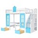 preview thumbnail 15 of 25, Playhouse Twin Bunk Bed with Changeable Table, Convertible Upper Bed, Down Desk