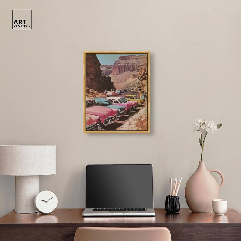 Vintage Canyon Visit Canvas by Art Remedy