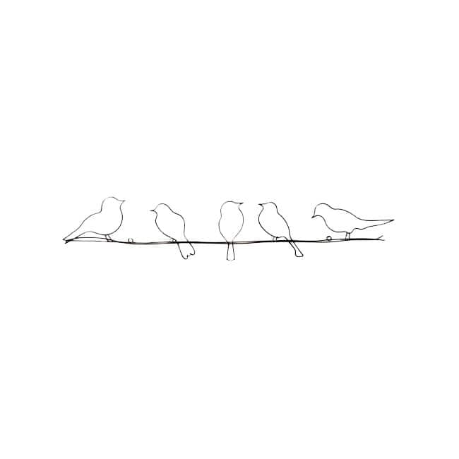Graham & Brown Bird On A Wire Black Metal Wall Art