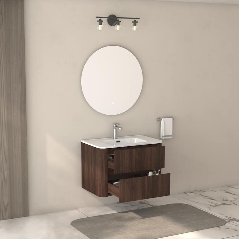 Wall Mounted Floating Bathroom Vanity with Sink
