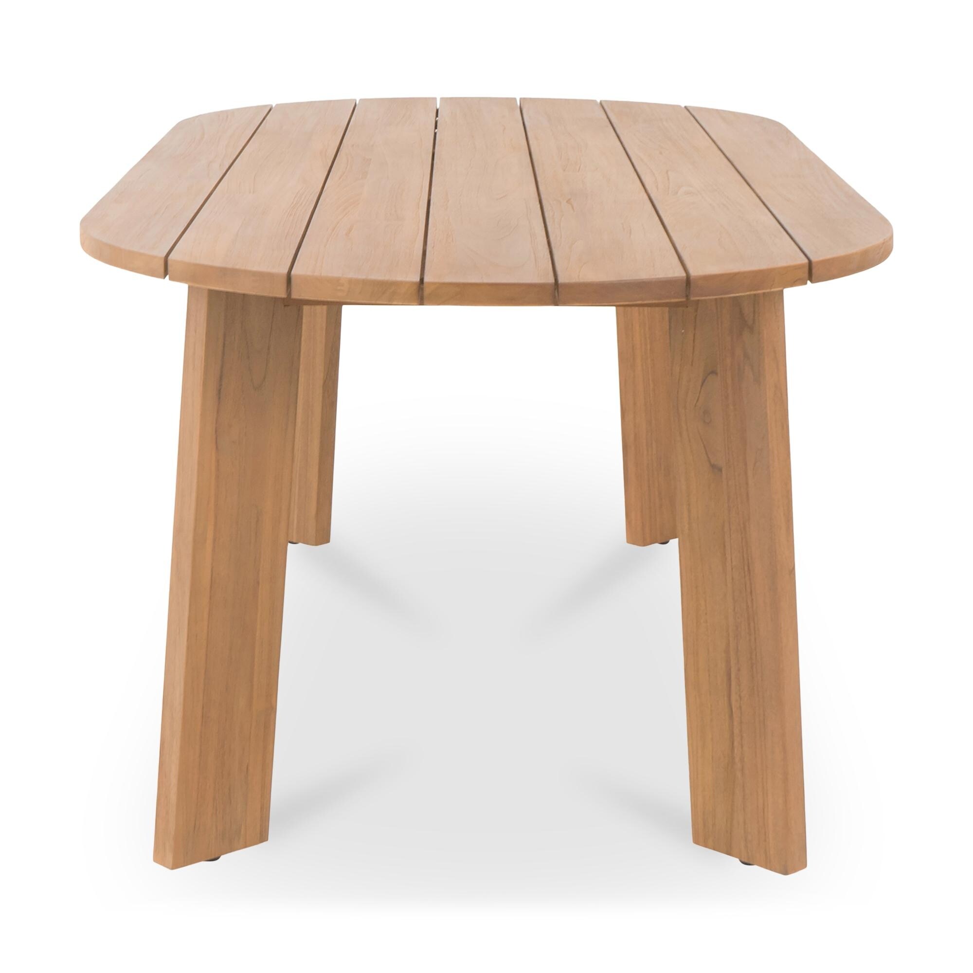 NADAAL STUDIOS Anea, Oval Wooden Outdoor Dining Table, Seats
