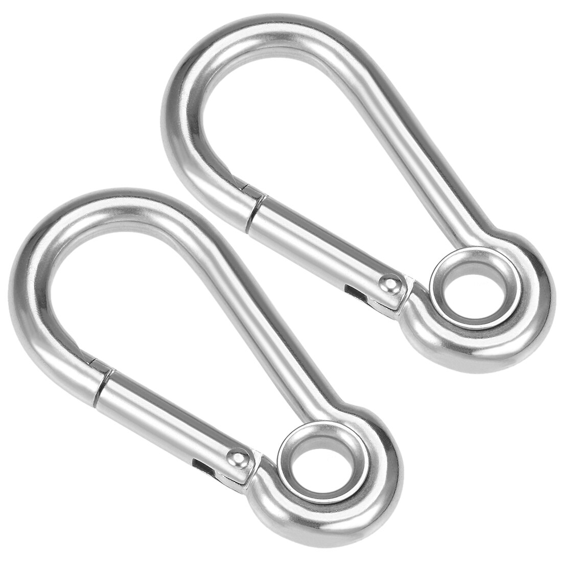 3pcs Solid Brass Stainless Steel Carabiner Spring Snap Hook Clip